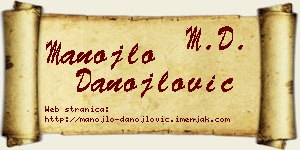 Manojlo Danojlović vizit kartica
